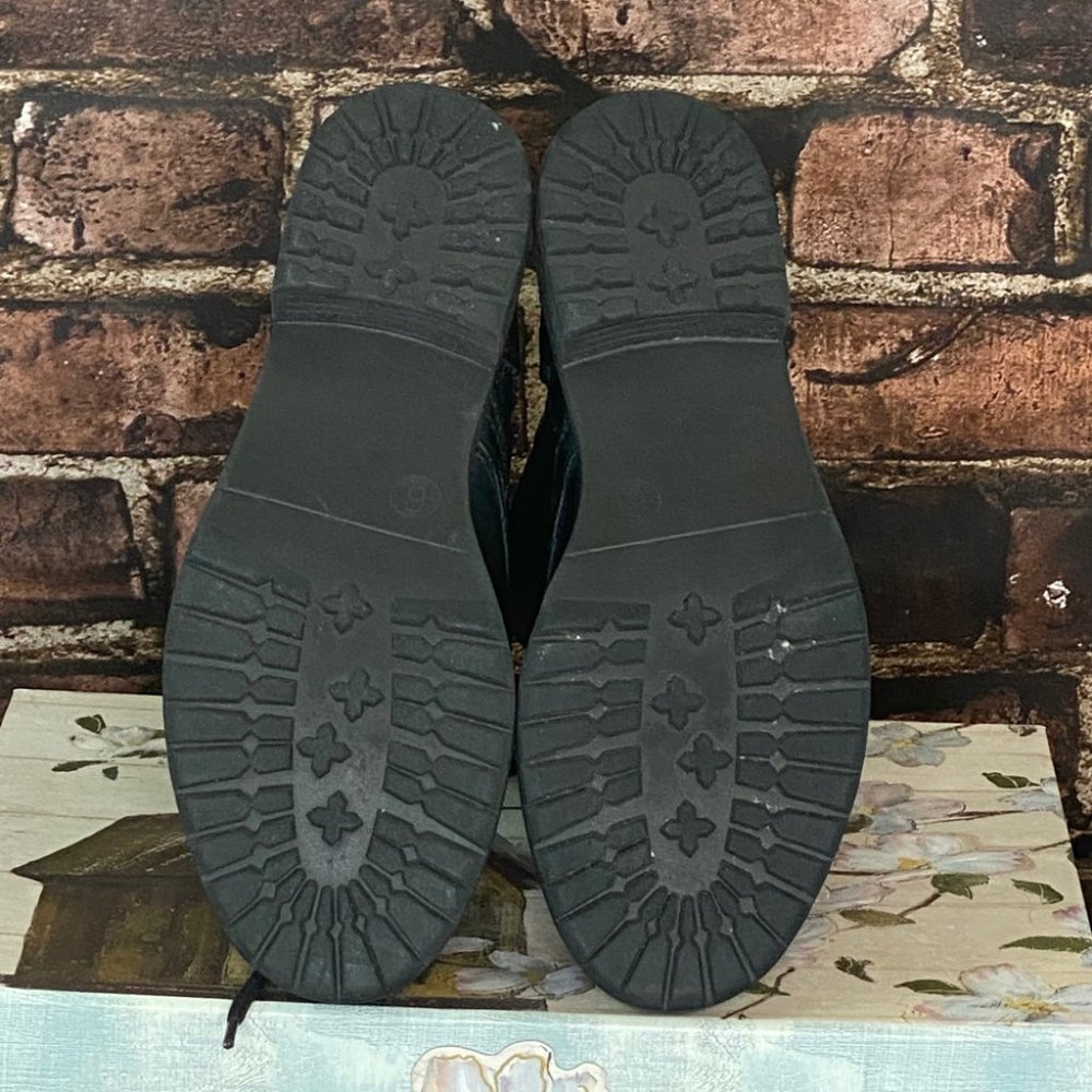 Joe Boxer Quilted Mid-Calf Black Boots Women's Size 6 Lace Up with Back Zippers - Picture 5 of 10